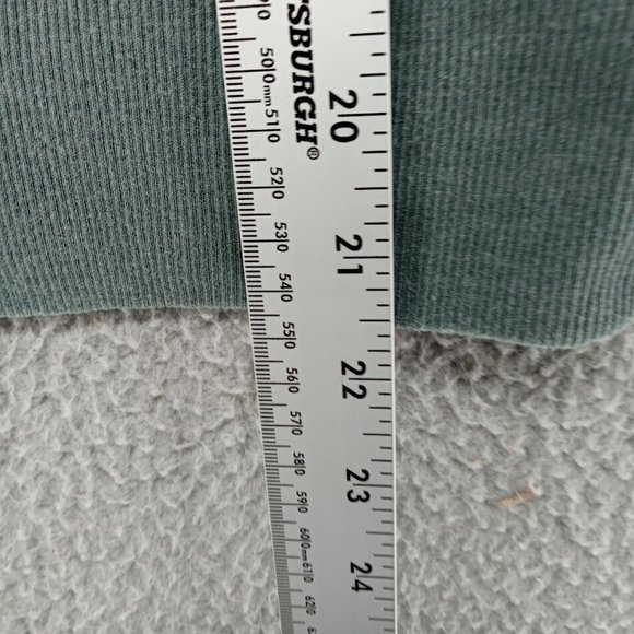 Rivet & Thread Sweater Womens Small Dusty Green Pullover 1/4 Zip Crop Madewell - Picture 5 of 8